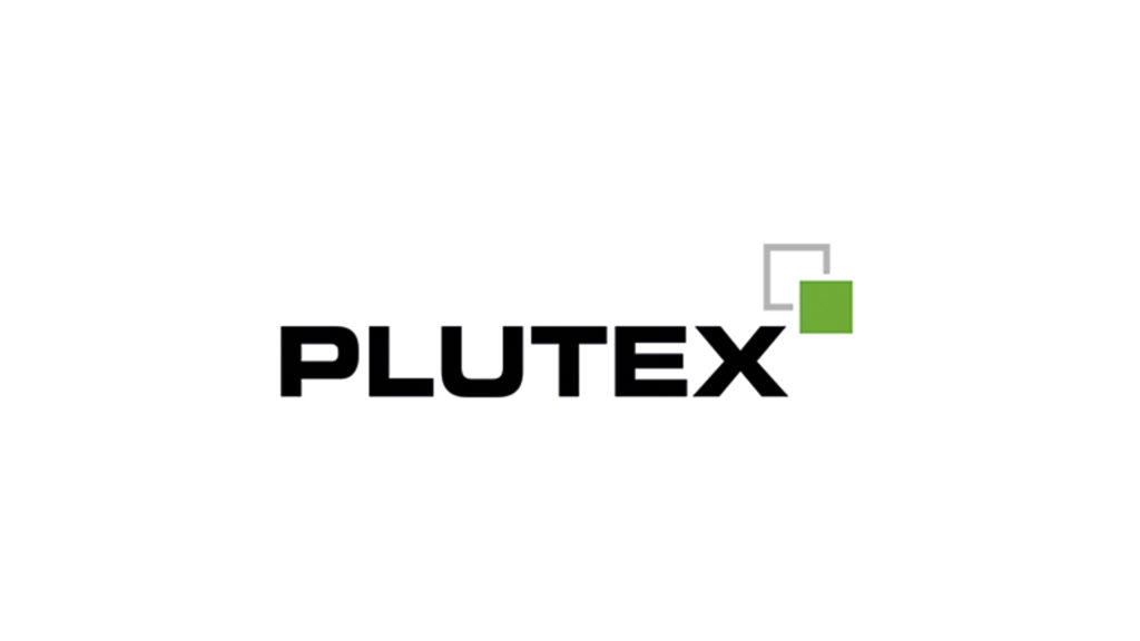 Plutex Logo auf weißem Hintergrund