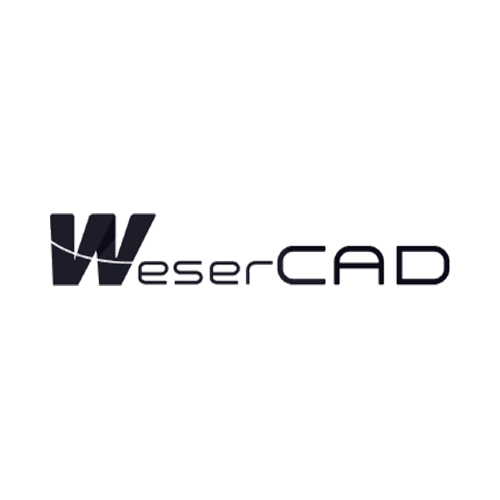WeserCAD Logo auf weißem Hintergrund